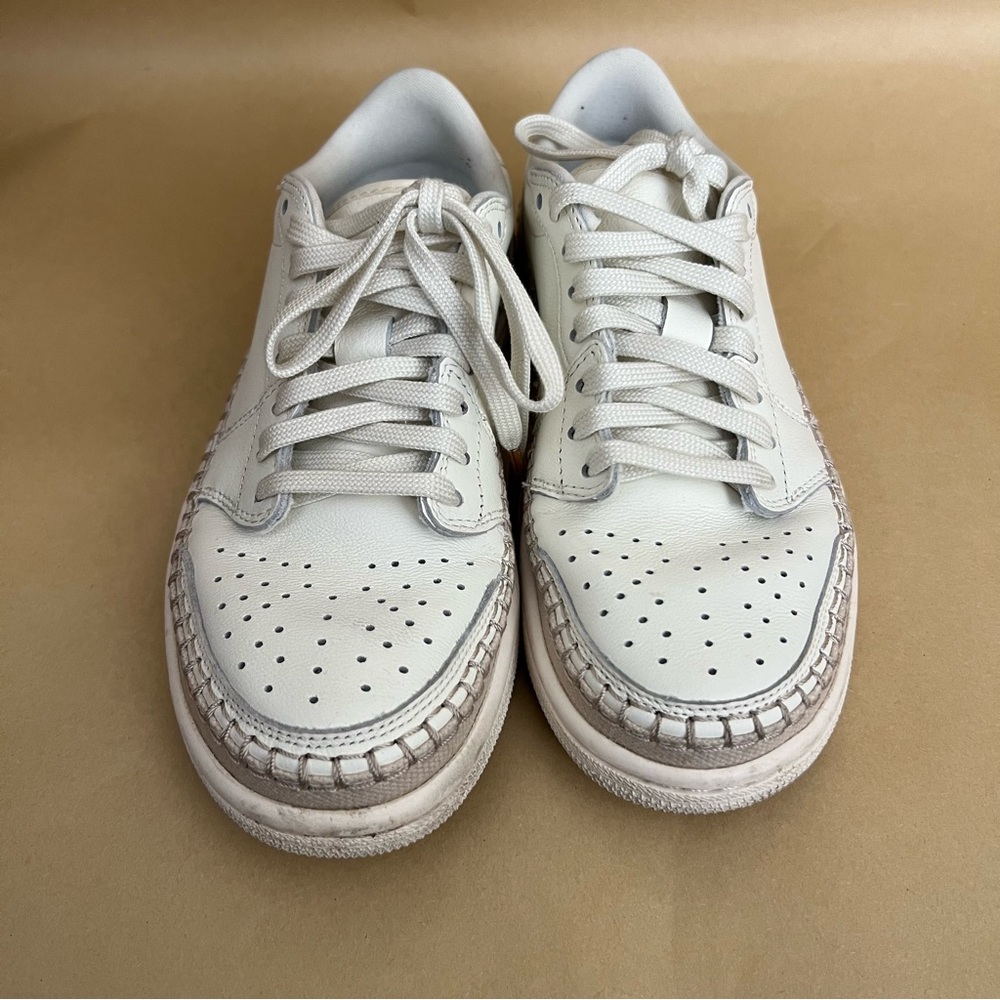 Nike Air Jordan 1 Retro Low NS Sail Red Bronze Womens Leather Sneakers White USA - Picture 5 of 11